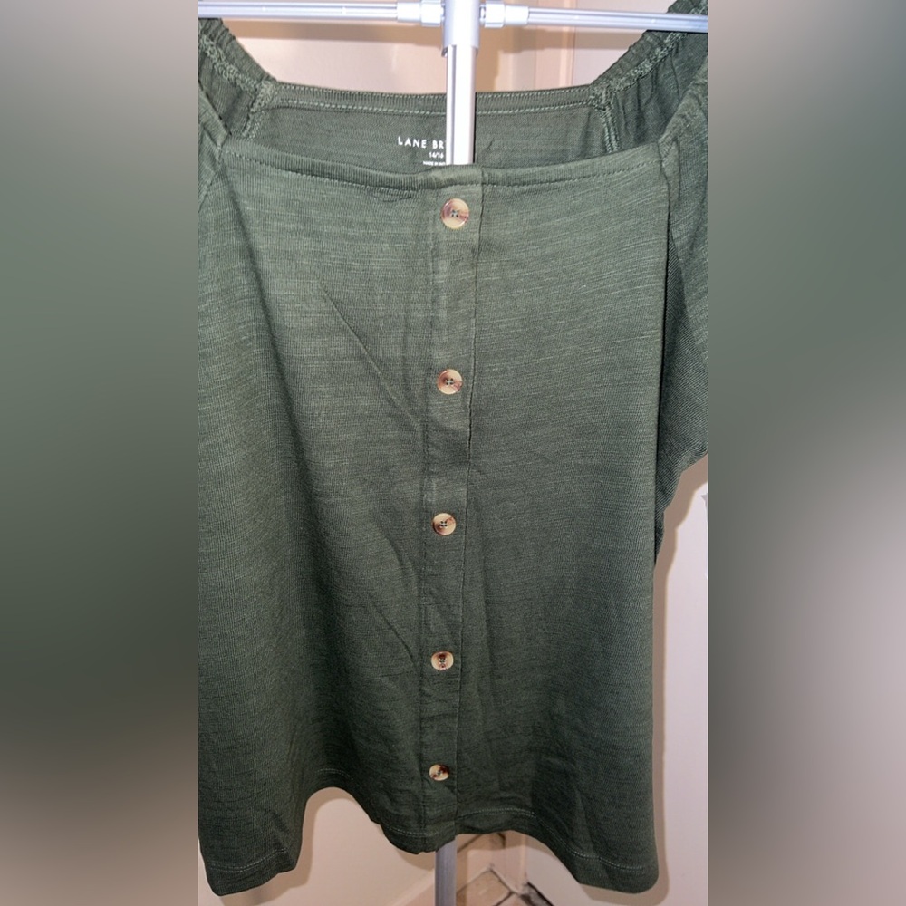 Lane Bryant- Square-Neck Button-Front Top - Picture 6 of 11